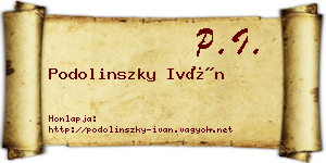 Podolinszky Iván névjegykártya
